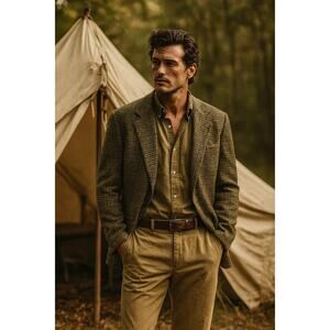 Vintage Banana Republic Mens L Lambswool Jacket Safari Collection Blazer USA